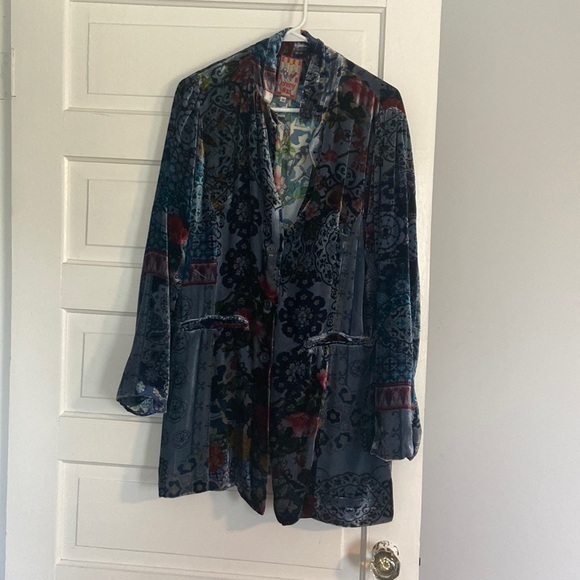 Johnny Was Tops Johnny Was Button Down Velvet Shirt Poshmark